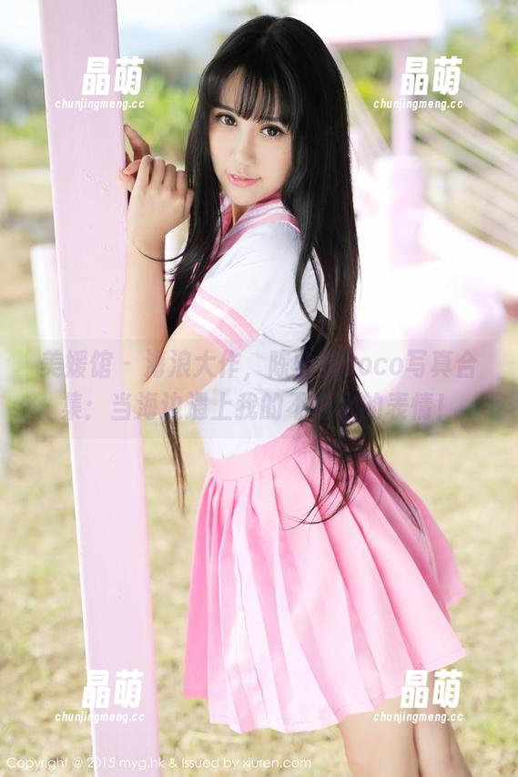 美媛馆 - 海浪大作，陈怡曼coco写真合集：当海边遇上我的不怕水的表情！